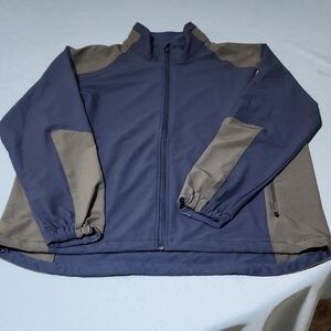 Men's Blue and Gray Windbreaker Jacket